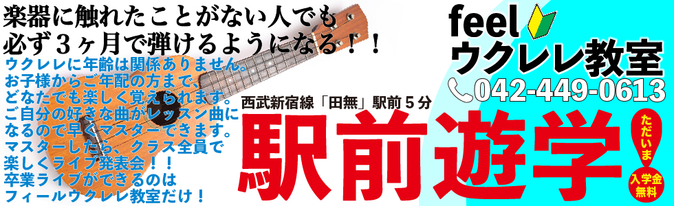 西武新宿線西東京市田無ウクレレ教室